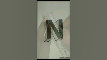 how to draw a 3D letter N |easy step-by-step|#art #drawing #trending #viral #shorts