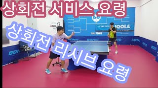 상회전 서브 요령 및 리시브 요령 (Table Tennis Lesson)