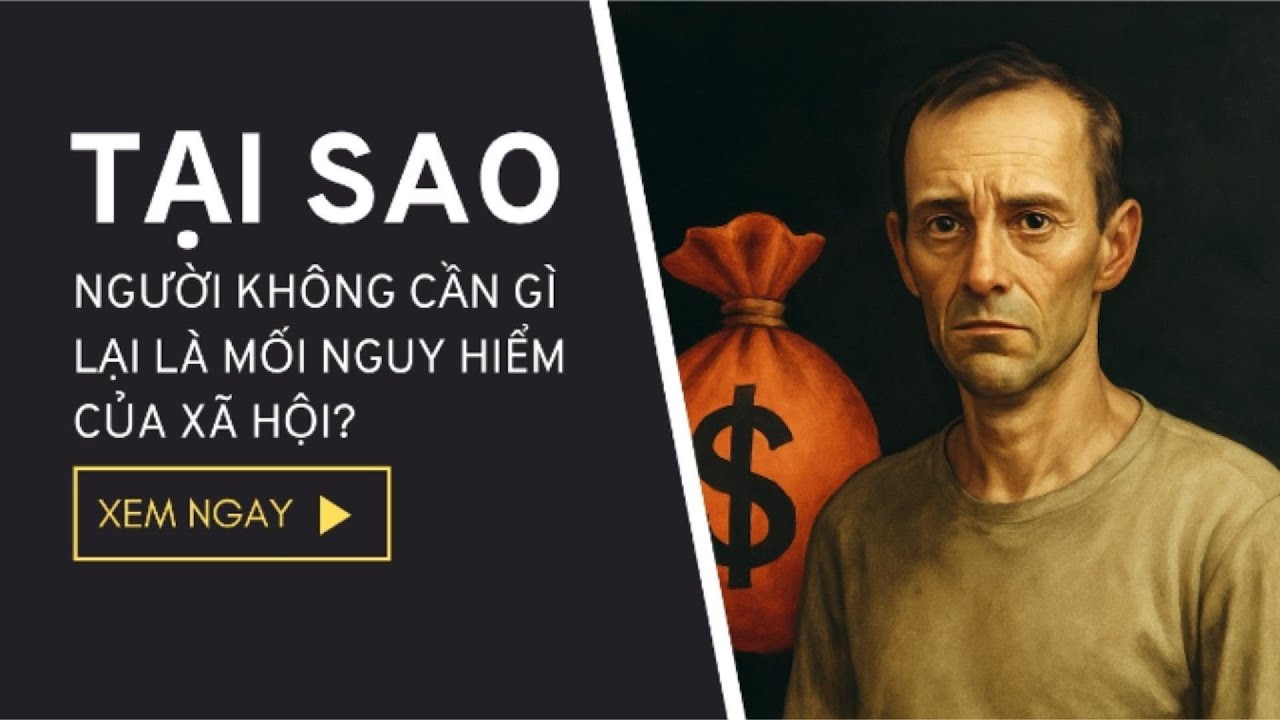 Tại sao người đàn ông không cần gì lại là mối đe dọa lớn nhất của xã hội | Tâm Thức Trí