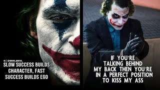 25 MOST POWERFUL MOTIVATIONAL JOKER QUOTES (Jokers Collection) || Villain Quote ||#BRare || V.1 ||