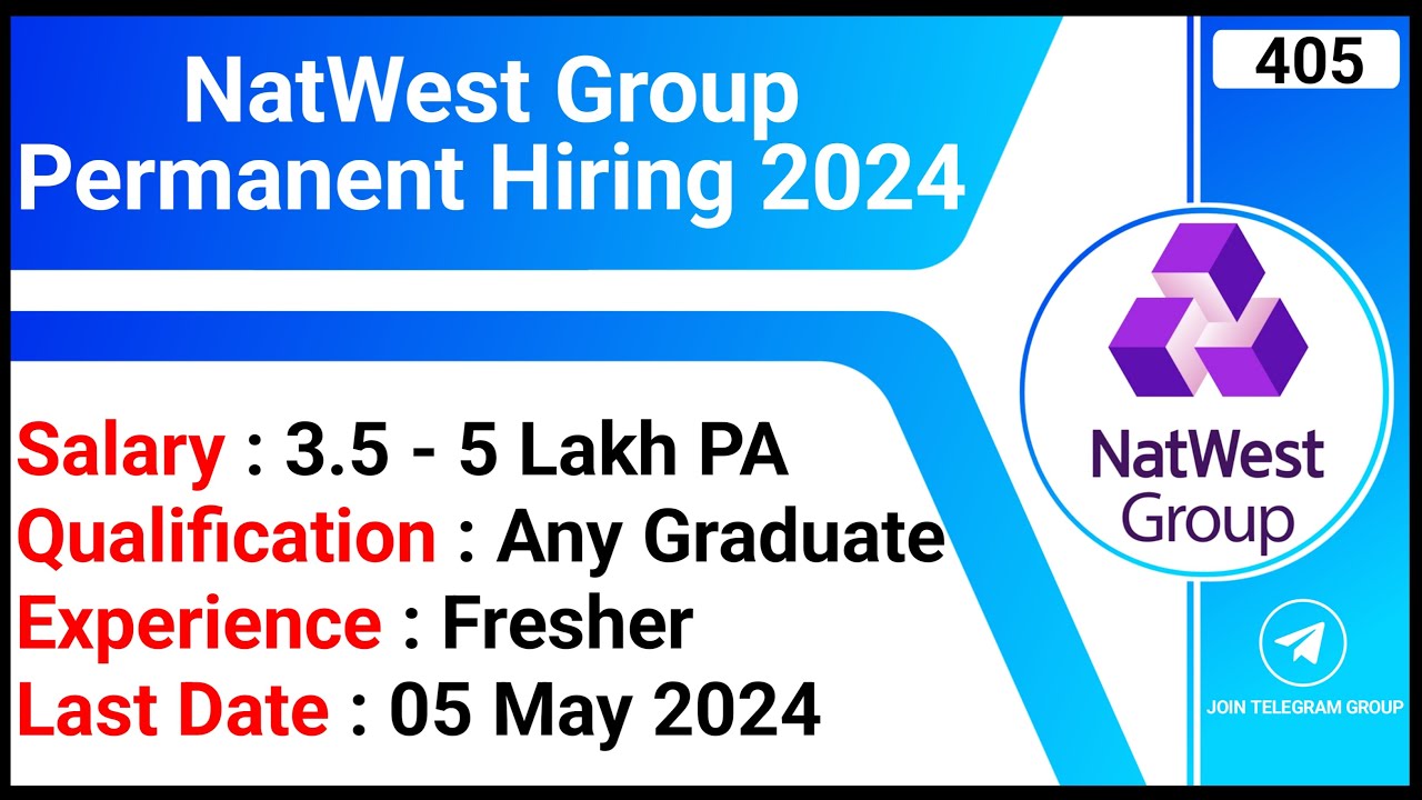 NatWest Group Permanent Hiring 2024 | Customer Service Job | Operations ...