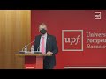 Discurs del rector Oriol Amat a l'acte de Nadal de la UPF 2021