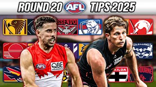 AFL Round 20 | Tips &amp; Predictions 2025