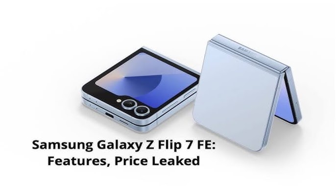 Render Galaxy Z Flip7 FE dalam posisi tertutup warna abu-abu