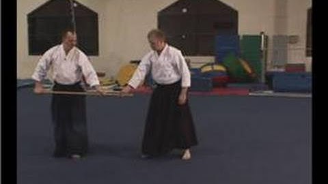 Aikido Techniques : Jonage 4-Directional Throw With Jo Staff