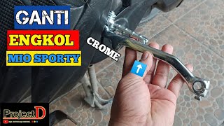Pasang selahan  ( kick starter ) variasi crome di Mio sporty || project Mio || cantik sekale