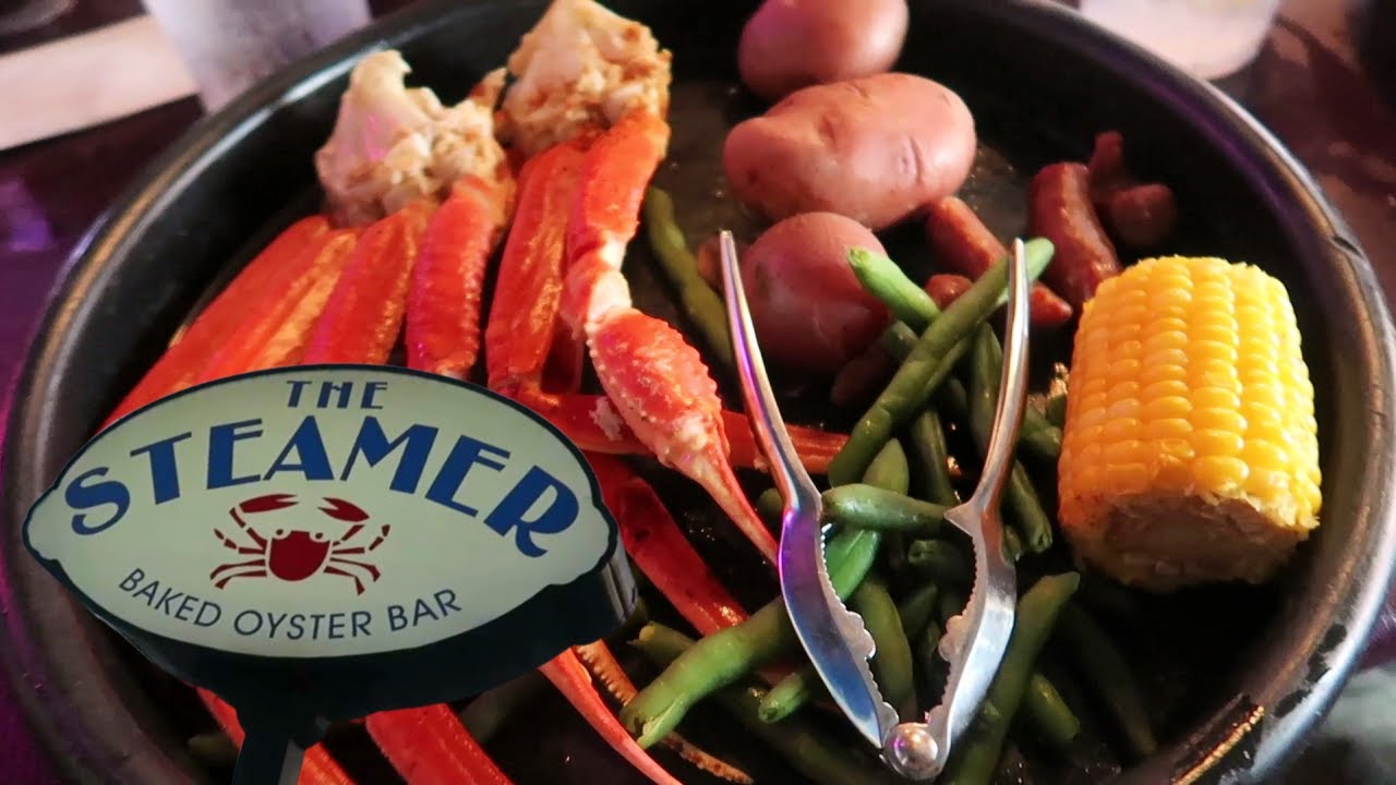 Getting some seafood at The Steamer, Baked Oyster Bar! In Gulf Shores