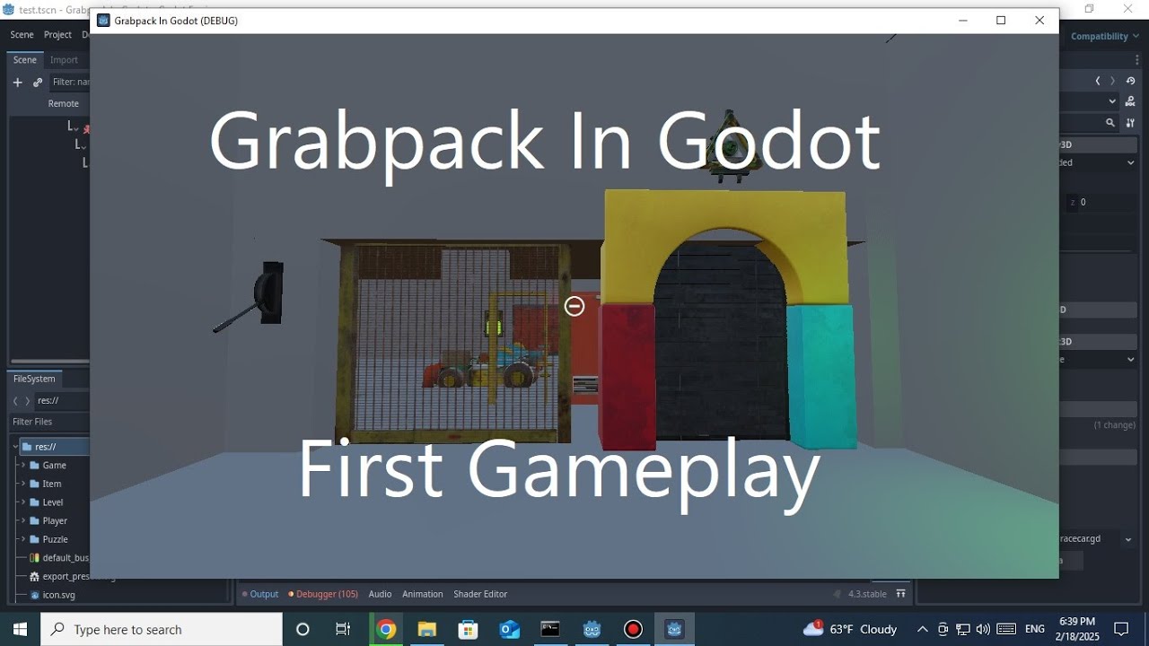 Grabpack In Godot - First Gameplay - YouTube