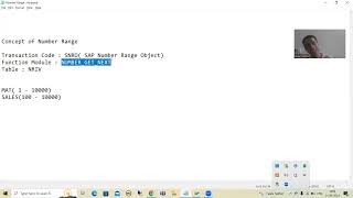 99 - Additional ABAP Concepts - Number Range - Introduction