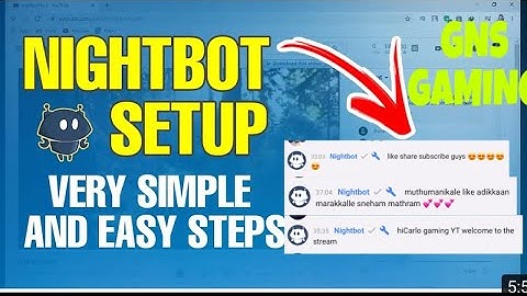 How to setup nightbot for youtube livestream in malayalam | gns gaming
