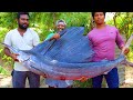 40 KG BIG KOLA FISH | VILLAGE COOKING FISH 65 RECIPE | GIANT FISH CUTTING | KING SIZE FISH COOKING