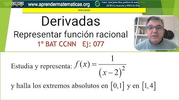 Representación de funciones racionales. 1BAT CCNN 077. José Jaime Mas