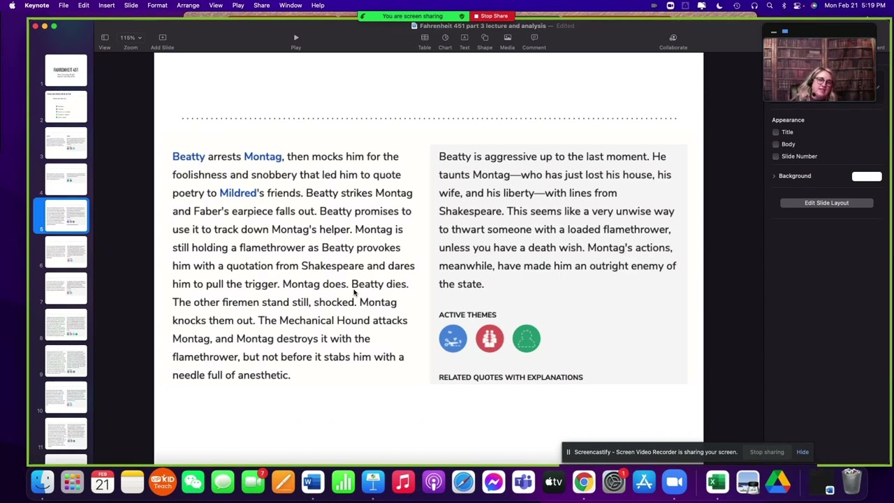 Fahrenheit 451 Part 3 Burning Bright lecture and discussion YouTube