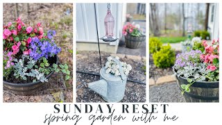 SUNDAY RESET // WORK IN THE GARDEN WITH ME // SPRING PLANTING // CHARLOTTE GROVE FARMHOUSE