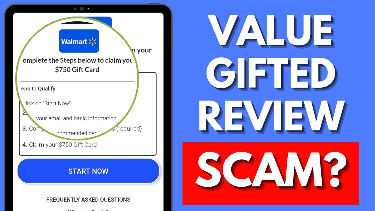 ValueGifted.com Review – $750 Walmart Gift Card SCAM OR LEGIT?