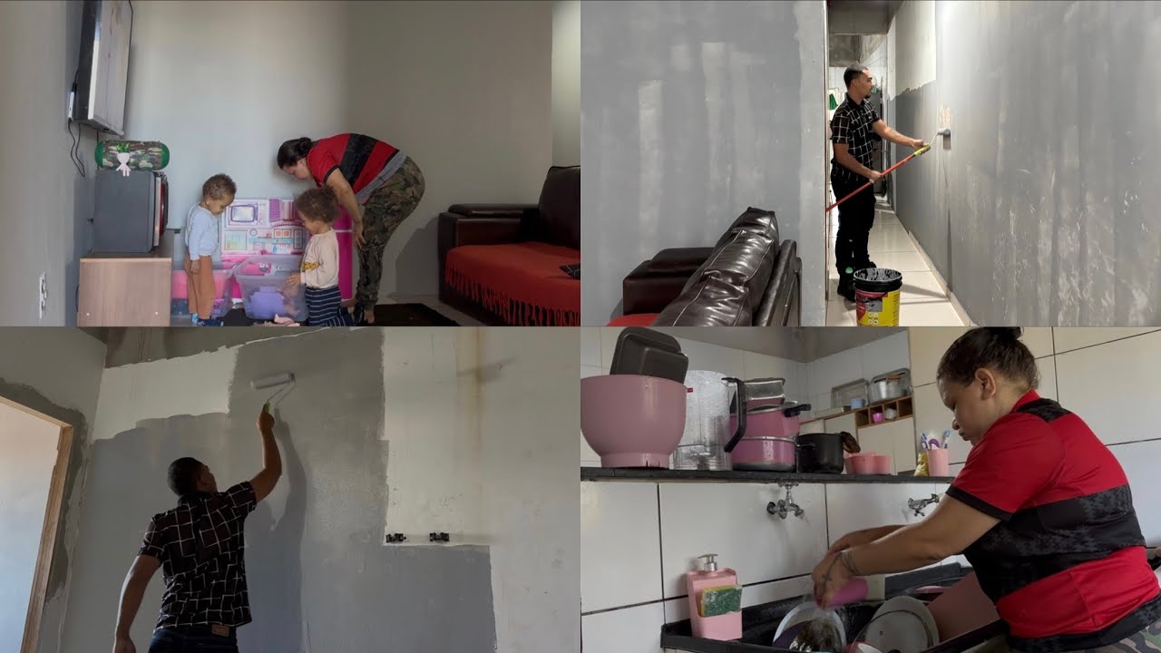 PINTAMOS A CASA | ROTINA DA MANHÃ DE MÃE E DONA DE CASA | MÃE DE 6 FILHOS