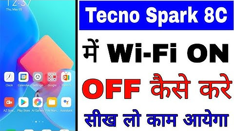 Tecno spark 8c me wi-fi on off kaise kare।। how to enable/disbale wi-fi in Tecno Spark 8c