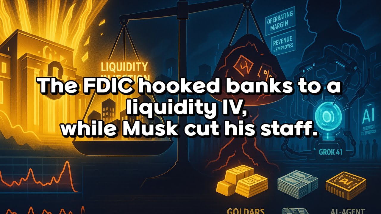 [audio] The FDIC hooked banks to a liquidity IV, while Musk cut his staff.