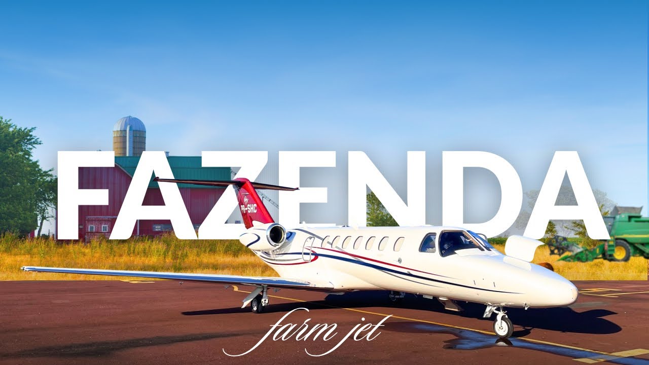 Pousando na Fazenda de Jato - Cessna CJ3