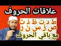 علاقات الحروف ٱسهل شرح علاقة حروف طرف اللسان مع باقي الحروف 