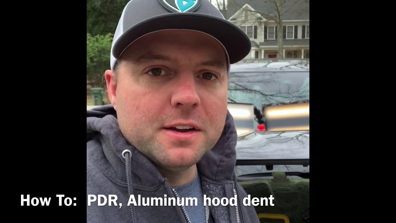 HOW TO PDR Aluminum hood, Dent, hail damage Mobile Paintless Dent