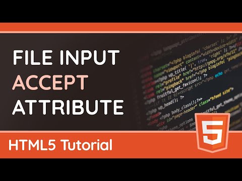 Using the "accept" attribute on File Inputs - HTML Tutorial