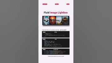 Fluid Image Lightbox | CSS JavaScript Tips & Tricks #coding #css #shorts #javascript #webdesign
