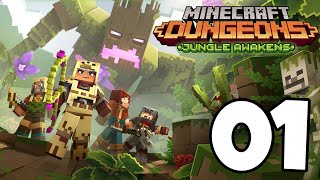 Minecraft Dungeons Jungle Awakens DLC Gameplay Walkthrough Part 1 - INTO THE JUNGLE!