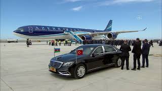 Azerbaycan Hurbaşkanı İlham Aliyevi Taşıyan Uçak Rize-Artvin Havalimanına Indi