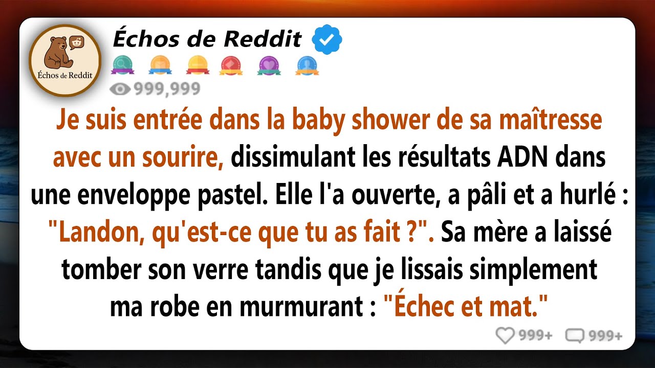 J'ai mis le test ADN positif dans les cadeaux de la baby shower - la maîtresse de mon mari...