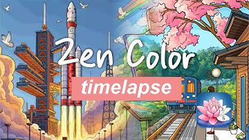 Timelapse Coloring Games Compilation  Zen Color