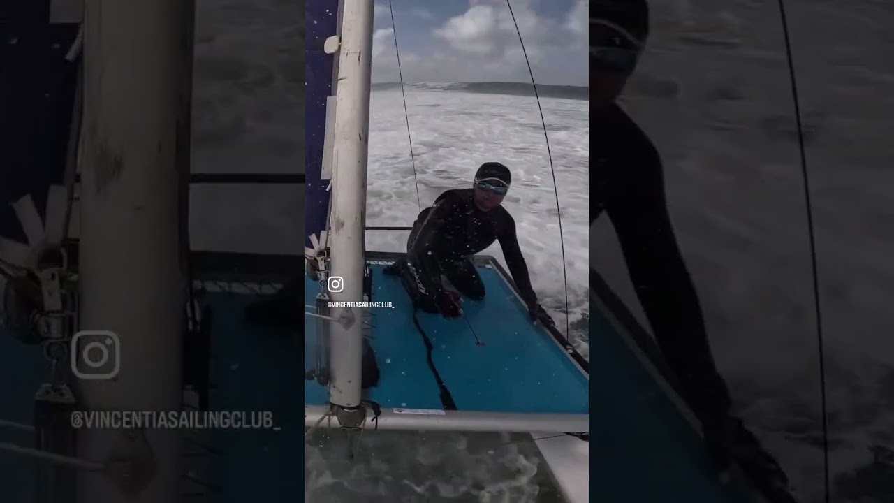 Big Wave Sailing X Surfing on a Hobie Cat 14 | Jervis Bay, Australia 