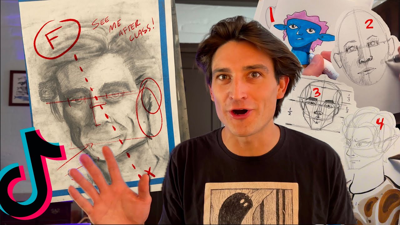 Testing Viral Tiktok Drawing tips. I’ll NEVER draw Faces the same way AGAIN! - YouTube