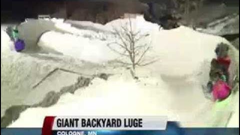 Awesome Dad Builds Giant Luge Track In His Backyard