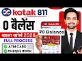 Kotak Mahindra Bank Open Account Zero Balance | Kotak 811 Account Opening Online Zero Balance