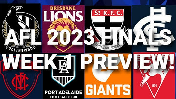 AFL 2023 Finals Week 1 Preview!