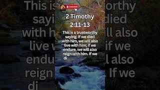 Why Every Christian Must Understand 2 Timothy 2:11-13 #bibleverse #religion #bibleverseoftheday #god