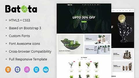 Batota E-Commerce Bootstrap Responsive Template | Themeforest Website Templates and Themes