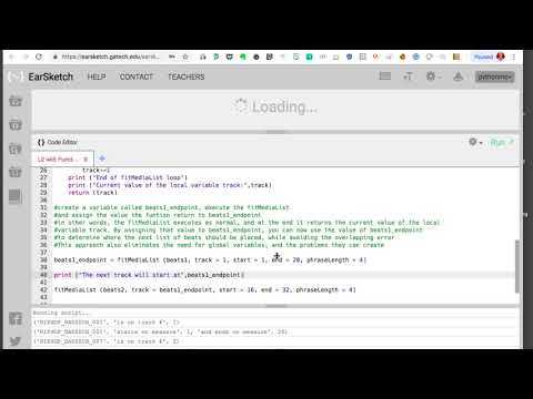Functions returning values in EarSketch