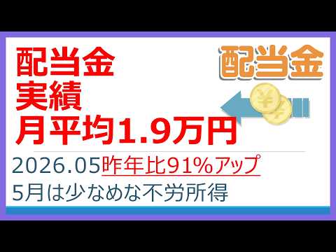 【前年比91%増】5月の配当金は6,587円。JEPQ導入で不労所得が一気に伸びた理由