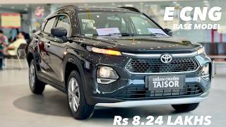 2026 TOYOTA TAISOR E CNG NEODRIVE😍Rs 8.24 LAKHS❤️ BASE MODEL OF TAISOR IN CNG | TAISOR E BLACK COLOR
