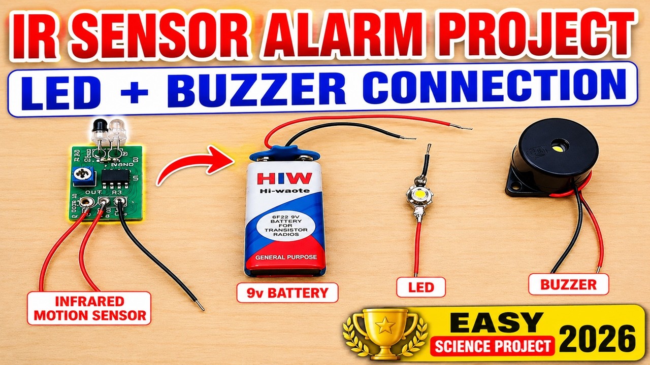 how to connect infrared motion sensor with led light and buzzer science ...