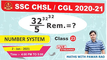 Remainder Theorem | Number System | Video No.-23 | By pawan rao