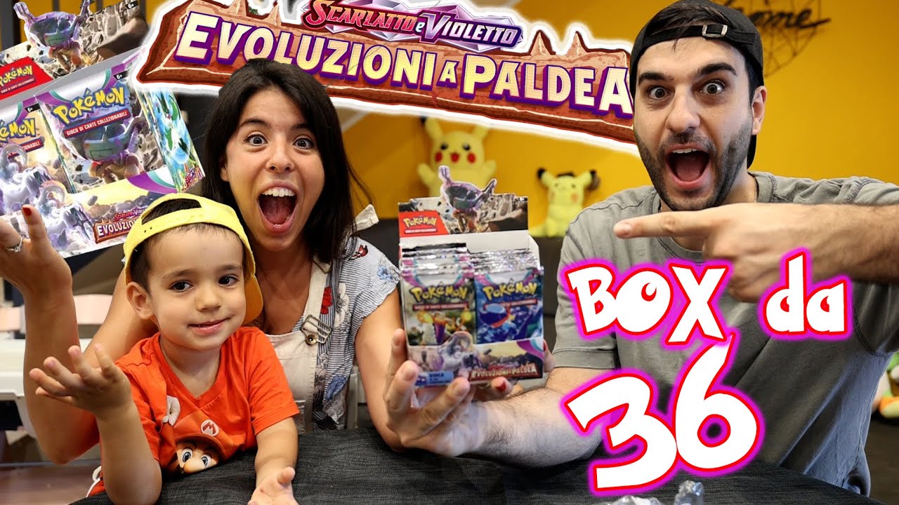 APRIAMO un box da 36 PACCHETTI di Evoluzioni a PALDEA - YouTube