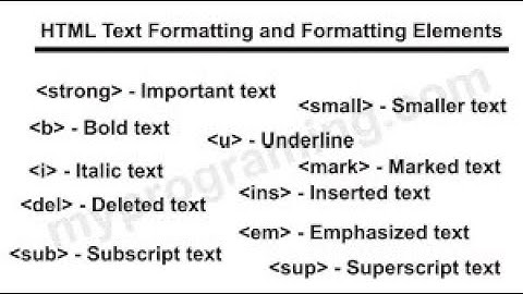 html tags used for text formating. Lect 4 part 1