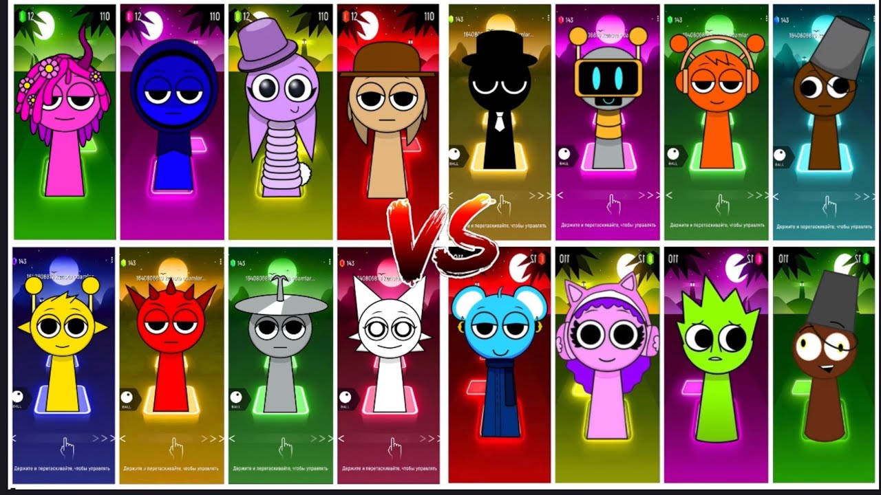 Sprunki All Characters Ultimate 🔥 Tiles Hop Game #viral #trending #sprunki #tileshop