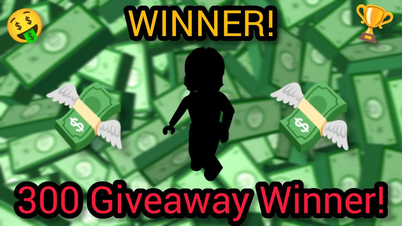 300 Robux Giveaway Winner!🤑💸 - YouTube