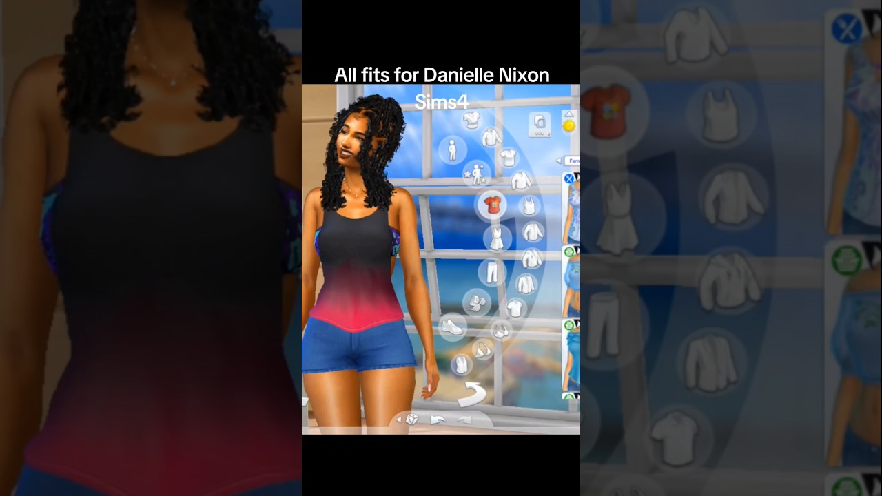 Sims 4 Danielle Nixon All Fits Lookbook ✨🔥 #Sims4 #Shorts #sims4cas #customcontent #thesims #sim4