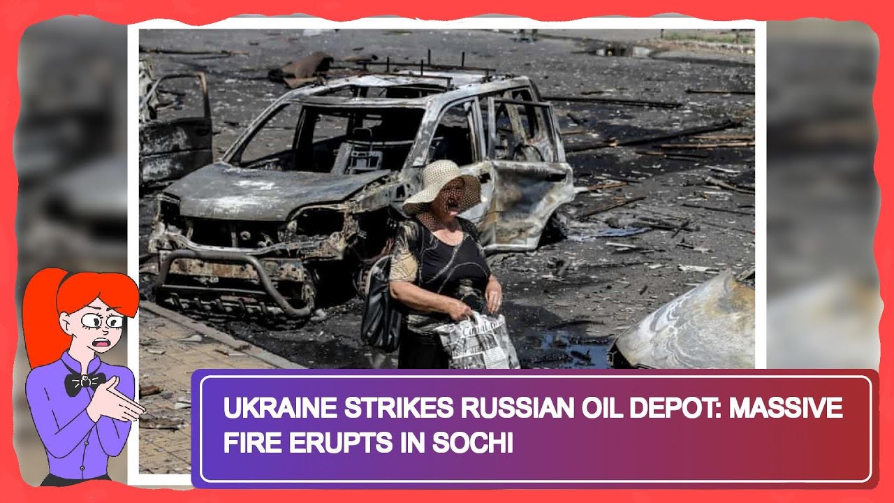 Ukraine Strikes Russian Oil Depot: Massive Fire Erupts in Sochi