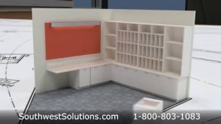 Modular Casework Cabinets Reusable Base & Upper Cabinets Environmentally Friendly